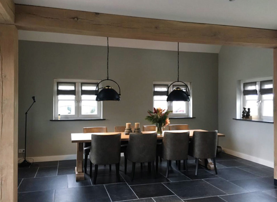 Raamdecoratie in boerderij