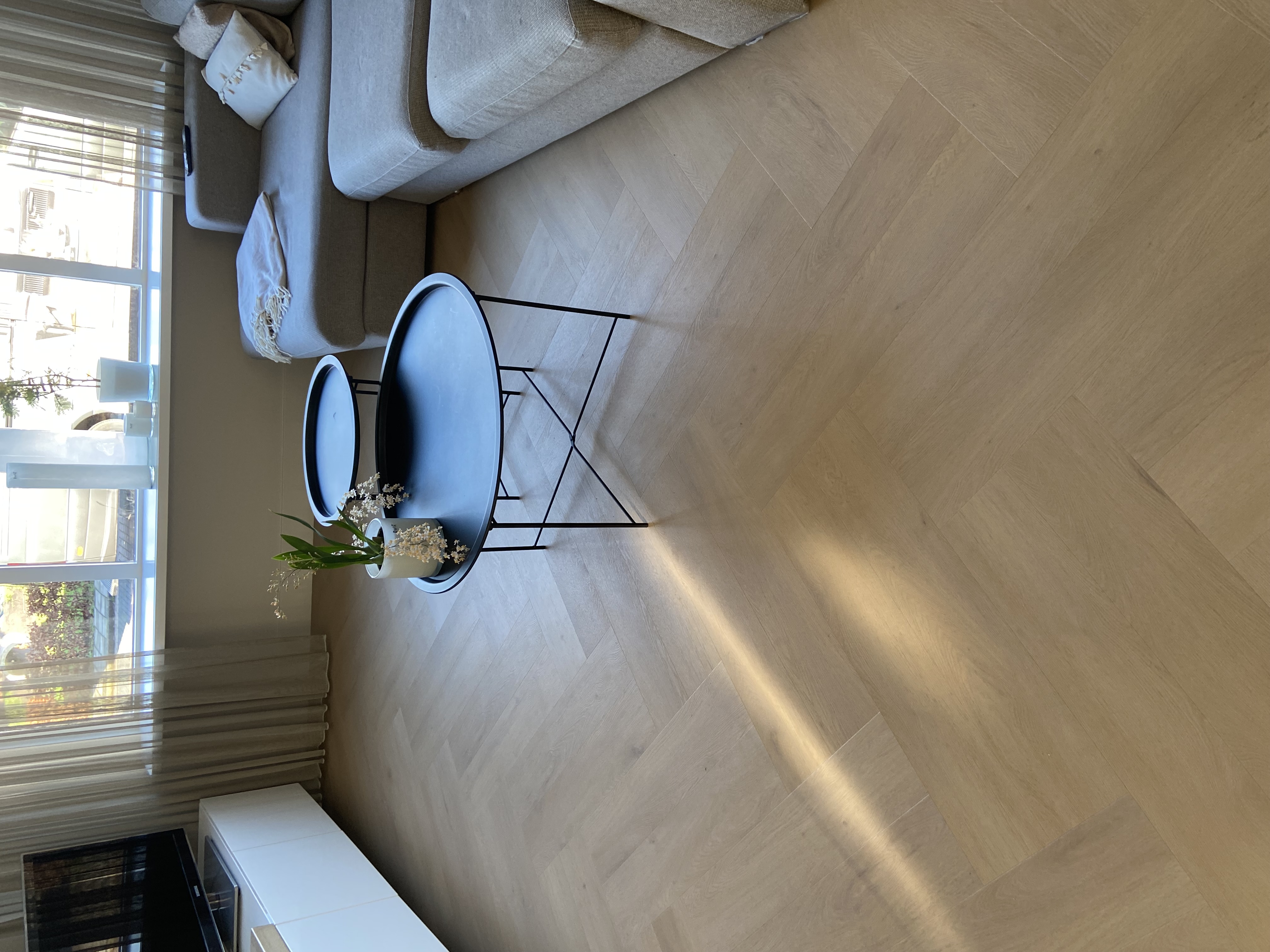 Dubbele visgraat vloer