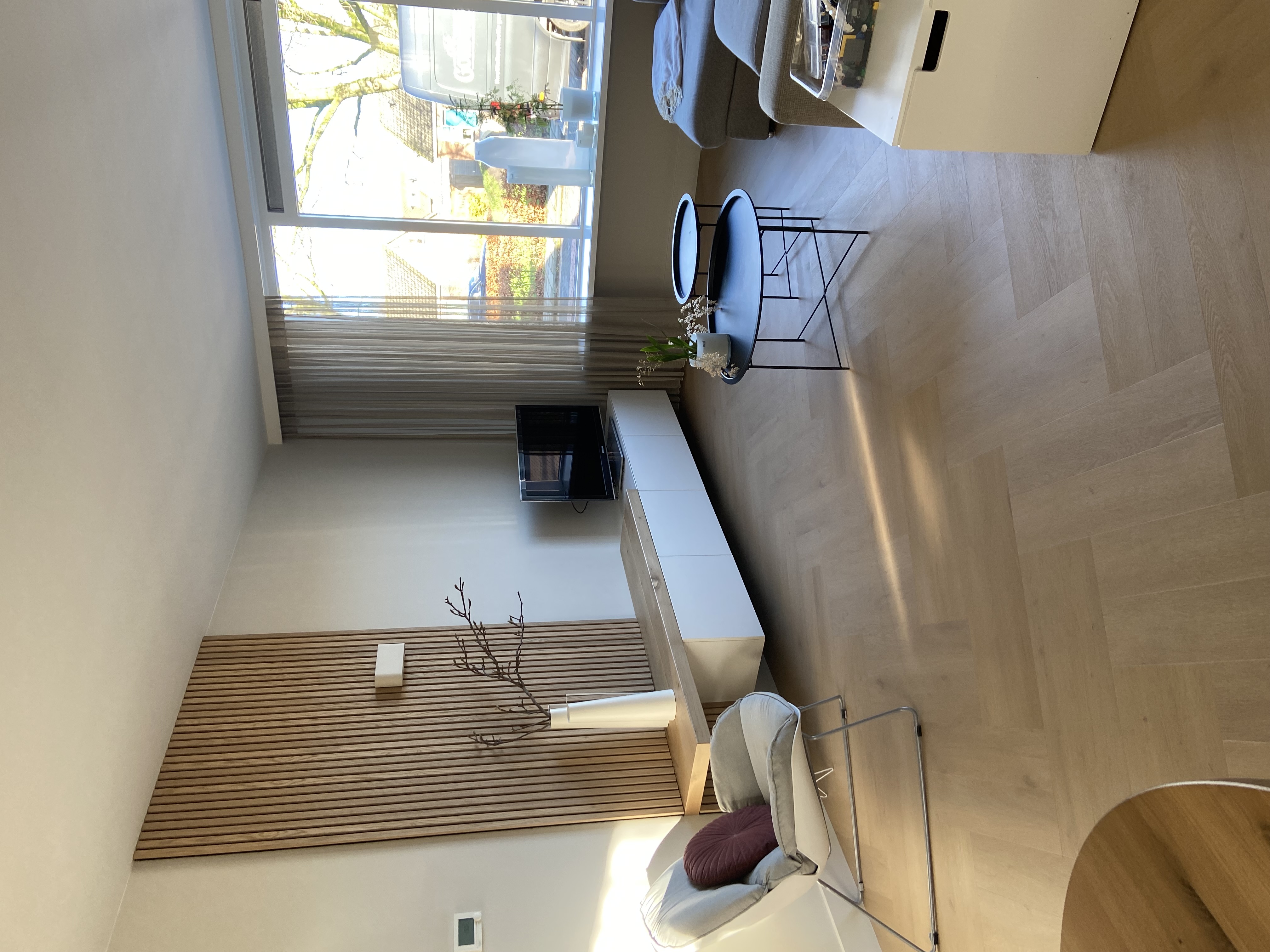 Dubbele visgraat vloer