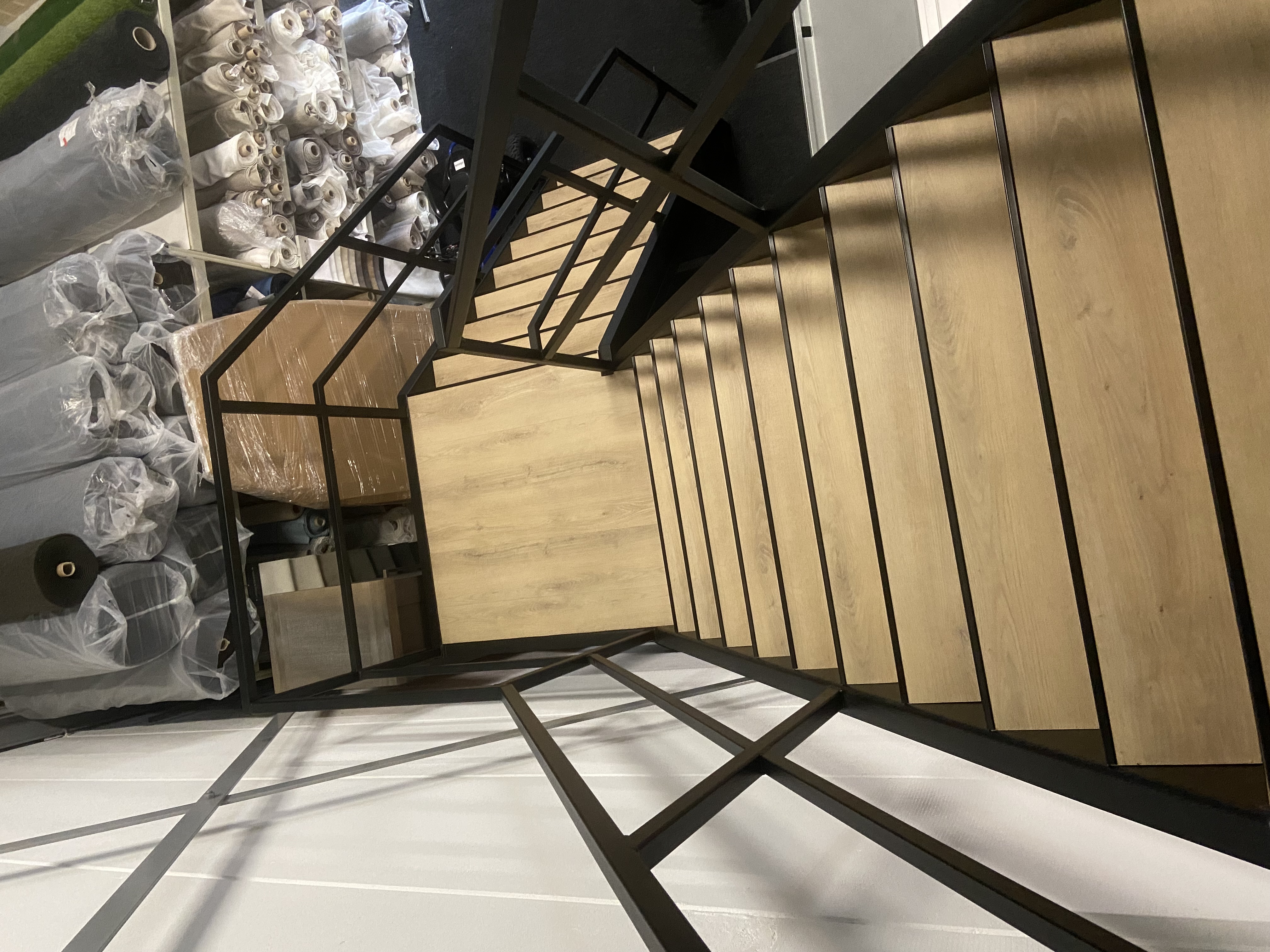 Pvc in kantine gelegd in Hongaarse punt