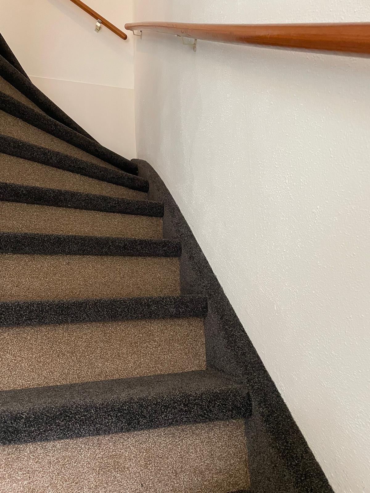 Trap met 2 kleuren tapijt