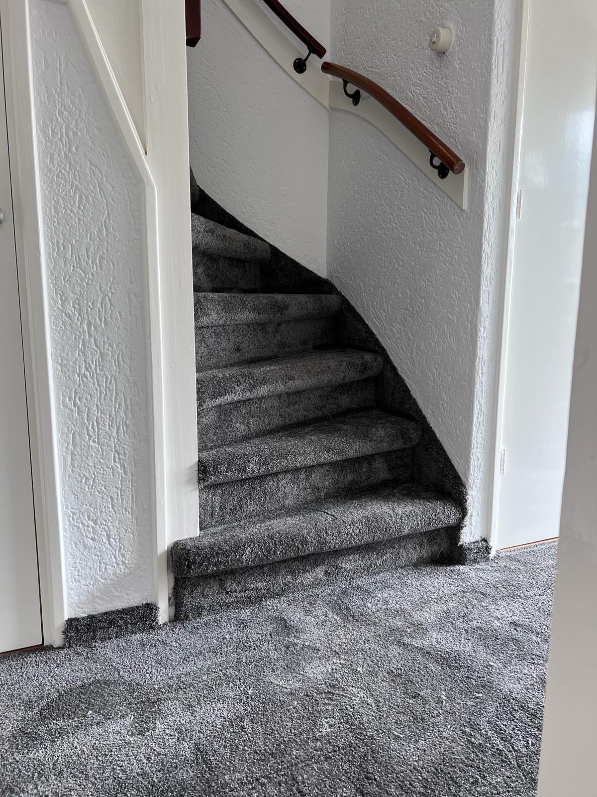 Boven verdieping incl trap met tapijt