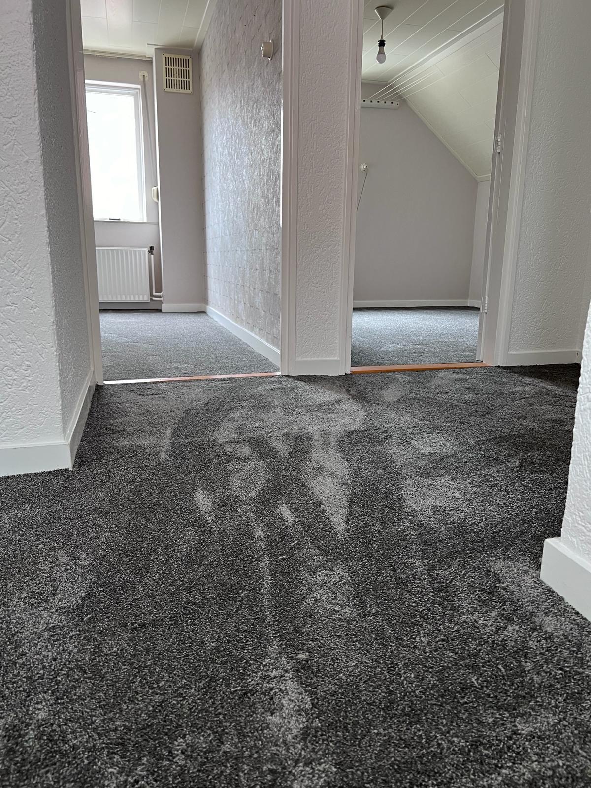 Boven verdieping incl trap met tapijt