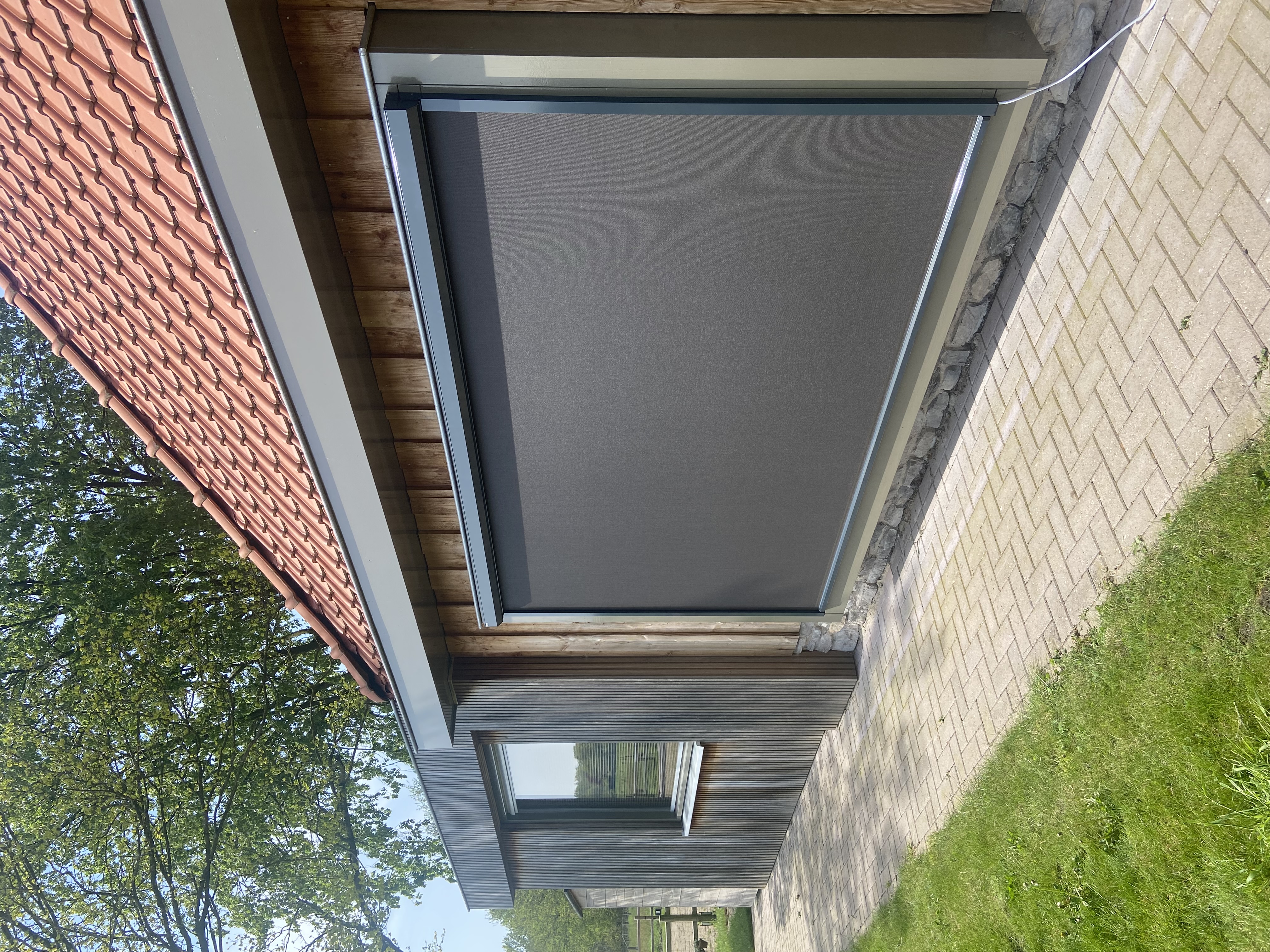 Screen en plissé hordeur gemonteerd