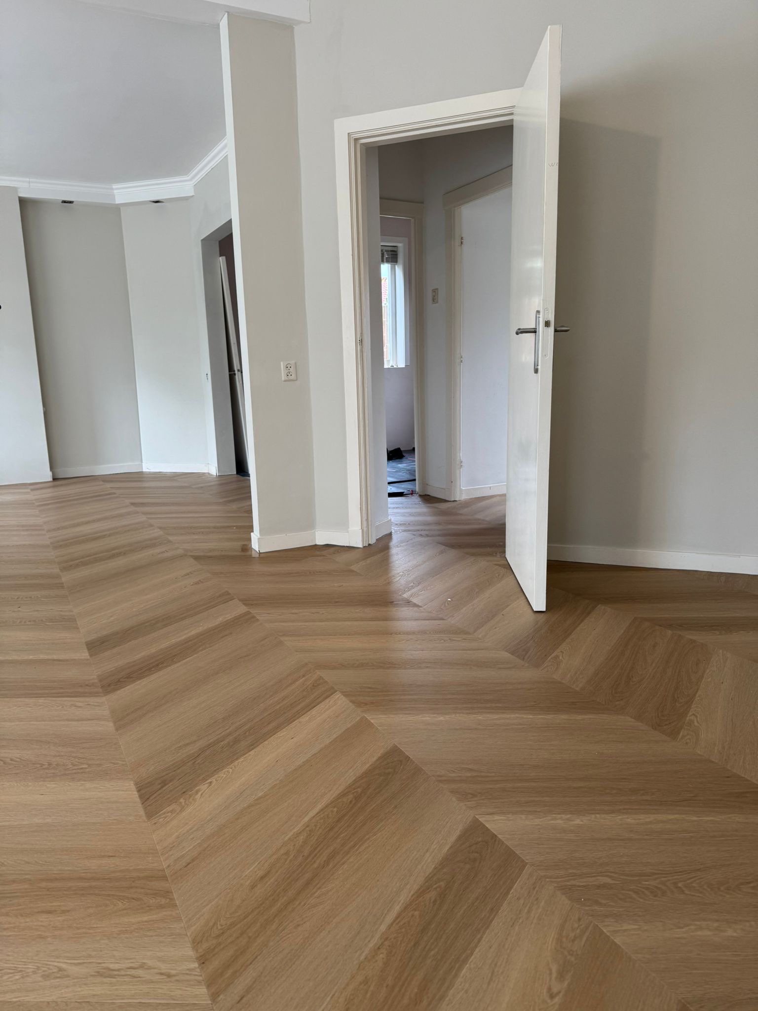 Pvc vloer gelegd in Hongaarse punt