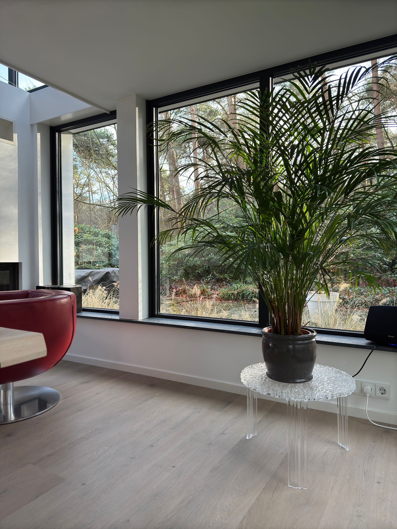 Pvc vloer over een gietvloer gelegd